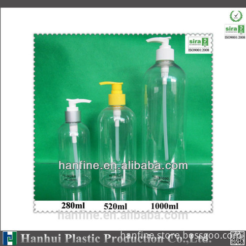 Han hui brand Plastic PET bottle for cosmetics280ML-500ML/ factory price